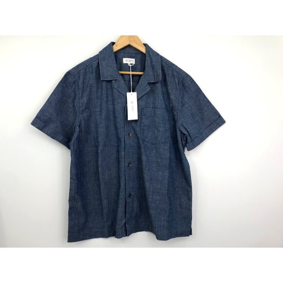 AG Adriano Goldschmied Men's Foster Short Sleeve Shirt Blue Large NEW - Picture 2 of 6